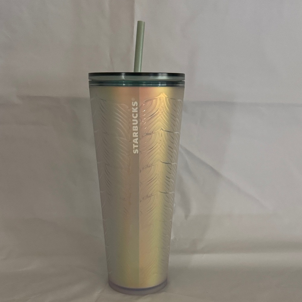 New Starbucks Gold and Green (mermaid)Tumbler with Straw